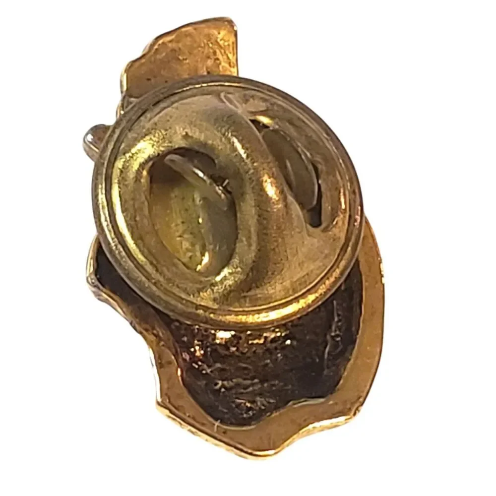Apple with Bite Out Gold Hat Lapel Vest Pin Brooch Tie Tack Cuff Link Lot of 2
